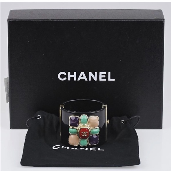 SOLD- CHANEL Rare Multicolor Stone CC Logo - Picture 2 of 10